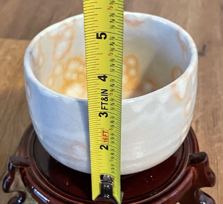 Vtg Japanese Tea Ceremony Ohi Yaki Ohi Choamizo Candy Glazed Bowl