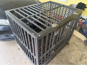 Steal dog cage