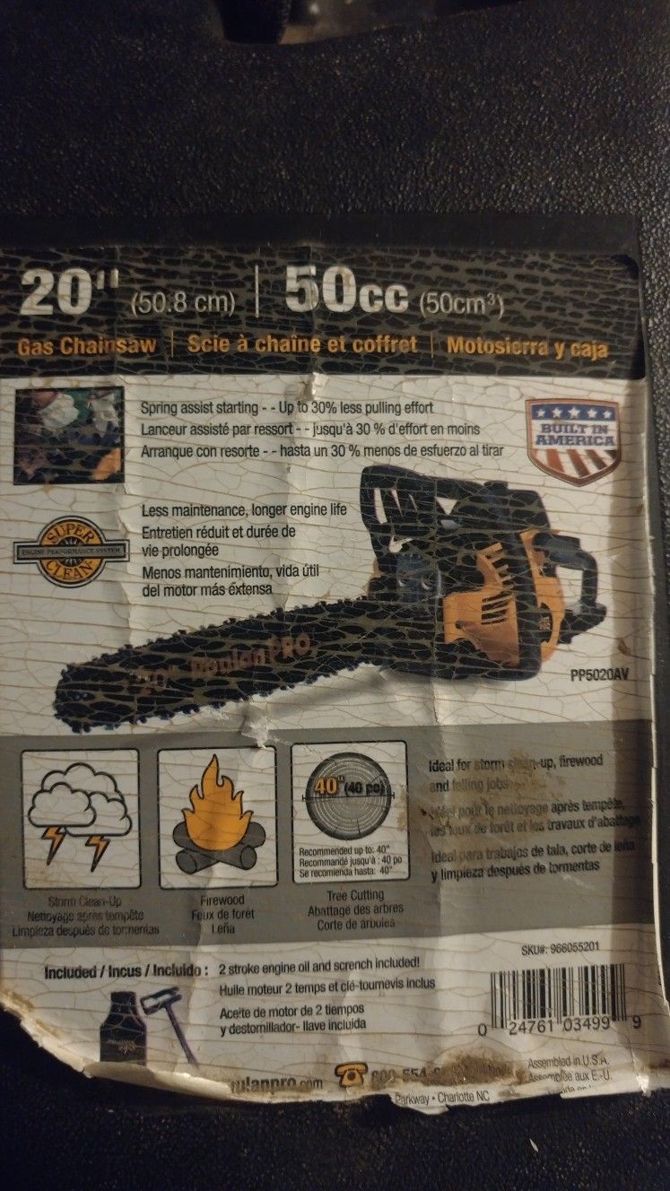 Poulon Pull Chain Saw 20"