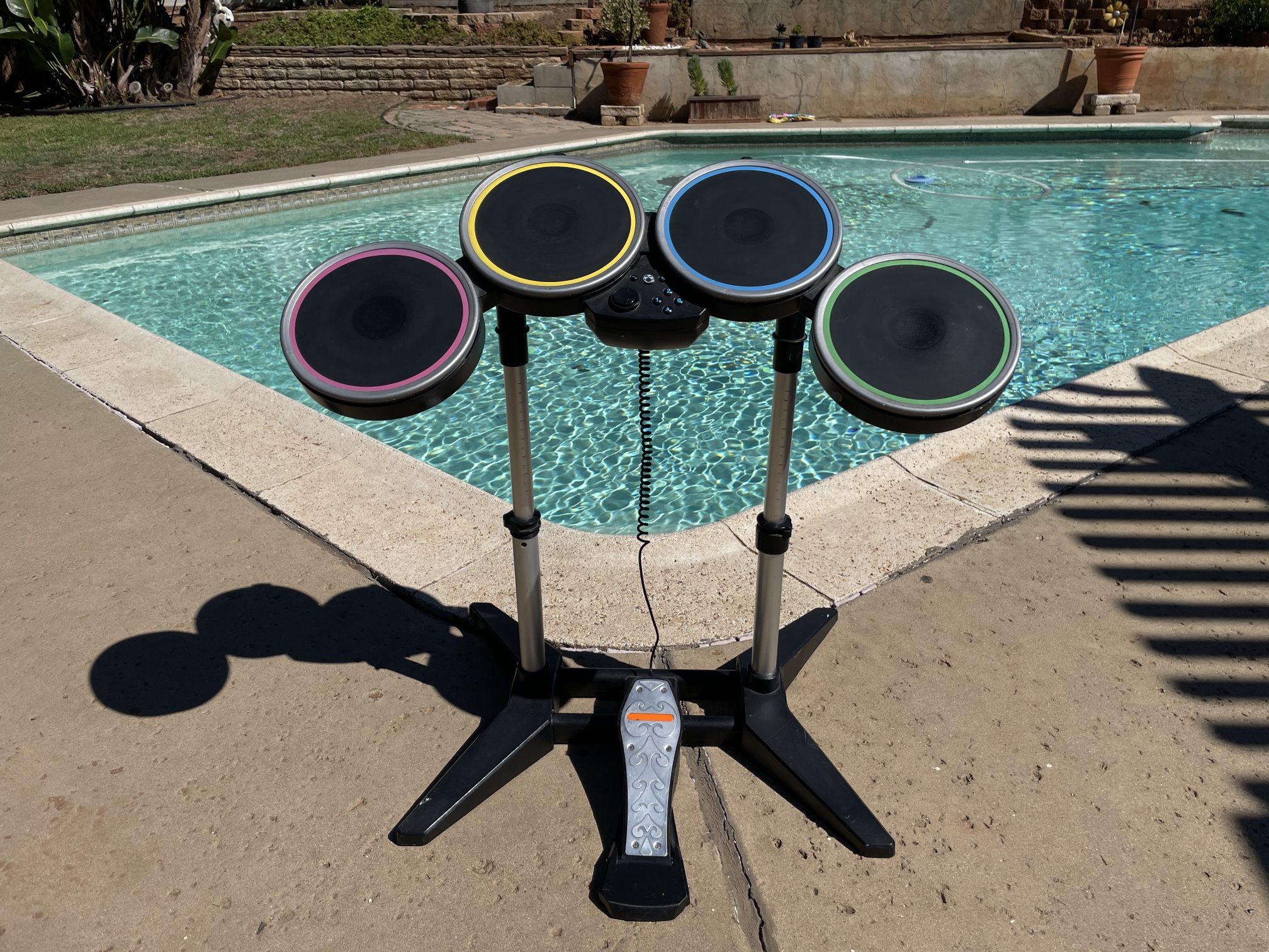 Rock Band Wii Drum Set (Harmonix NWDMS2) – Works Great, No Dongle or Sticks