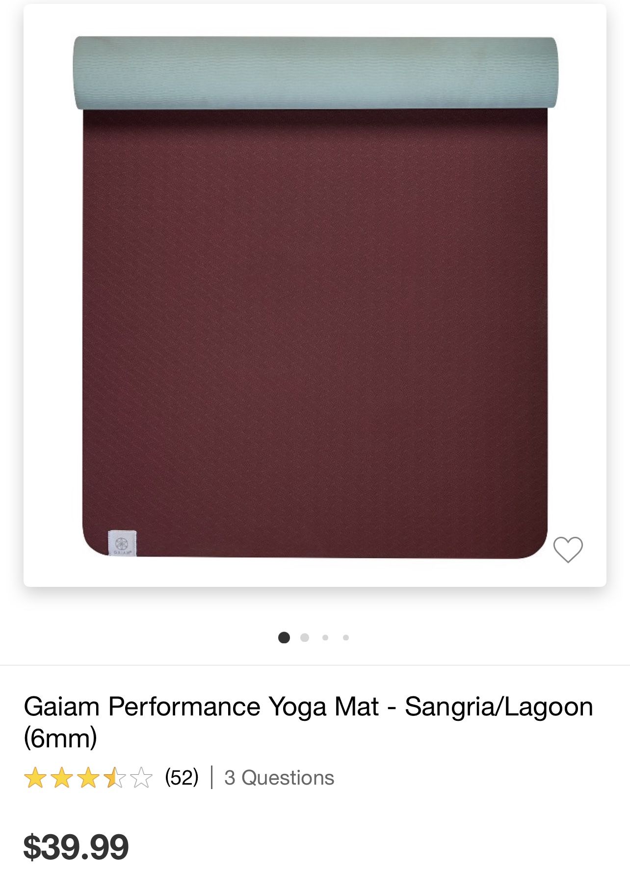 Gaiam Performance Yoga Mat