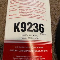 New serpentine belt k9236 6k923