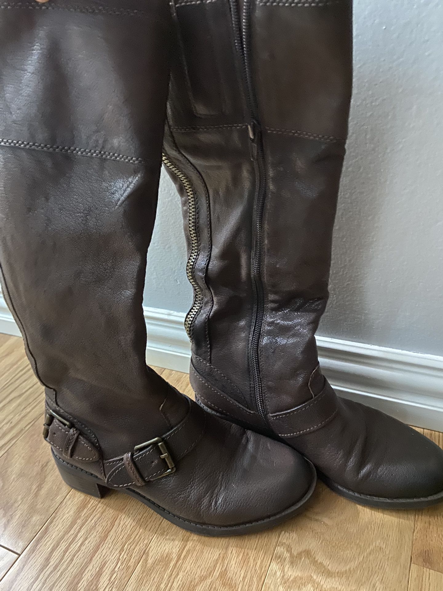 Brown Naturalized Wide calf Boots