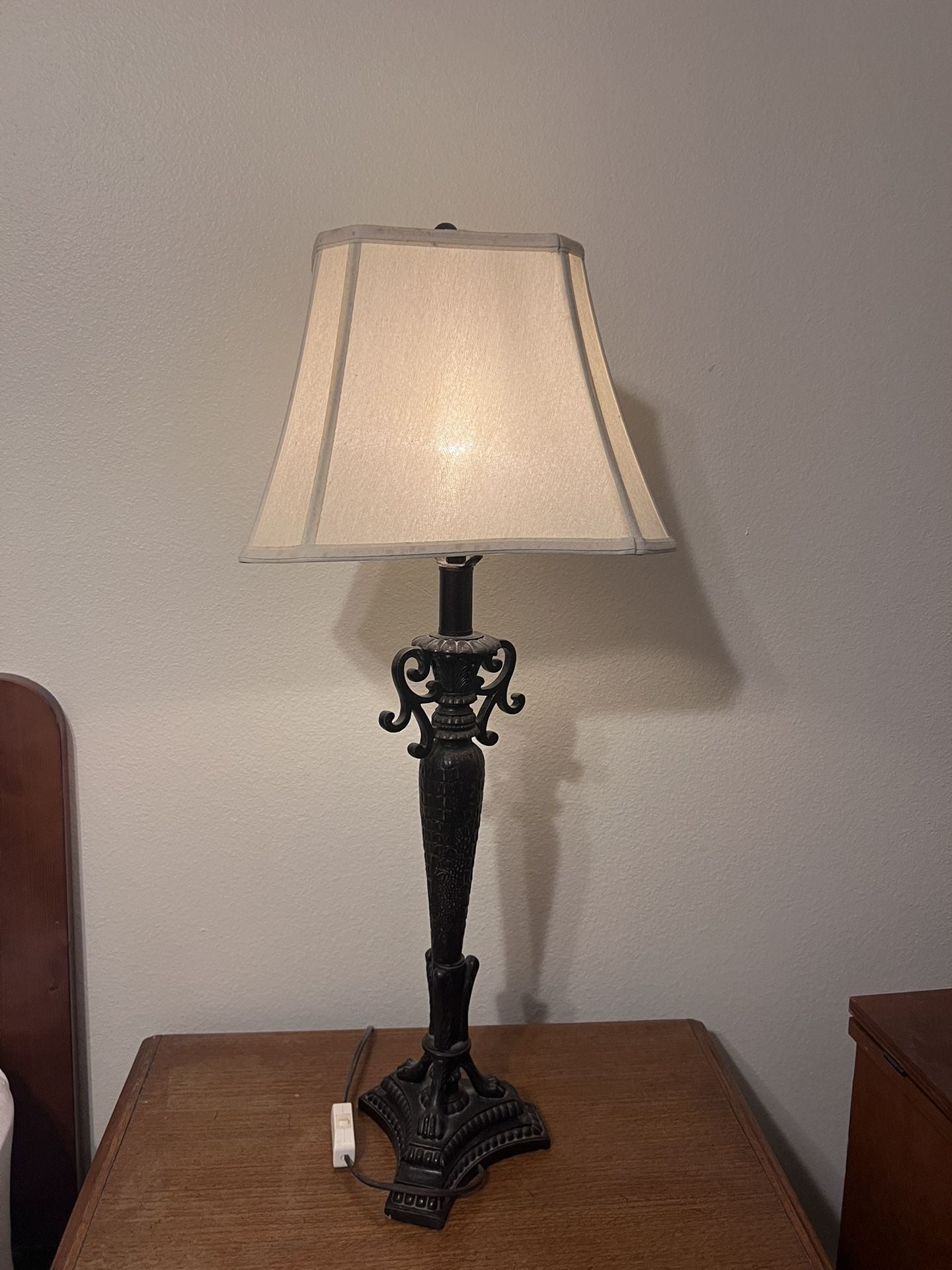 2 Tall Bedside lamps