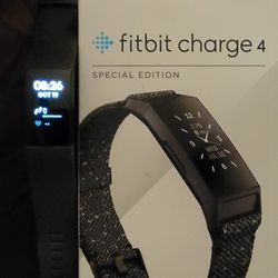 Like New Charge 4 Fitbit. 5 Watch Bands Orig Box