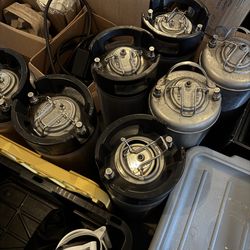Corny Keg, 5 Gallon Ball Lock Keg, SUS304 Cold Brew Kegs with Dual Rubber Handles & Heavy-Duty Rubbe