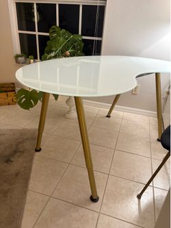 Glass top desk