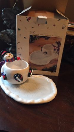 NIB Snowman ⛄️ Mug And Cookie 🍪 Plate