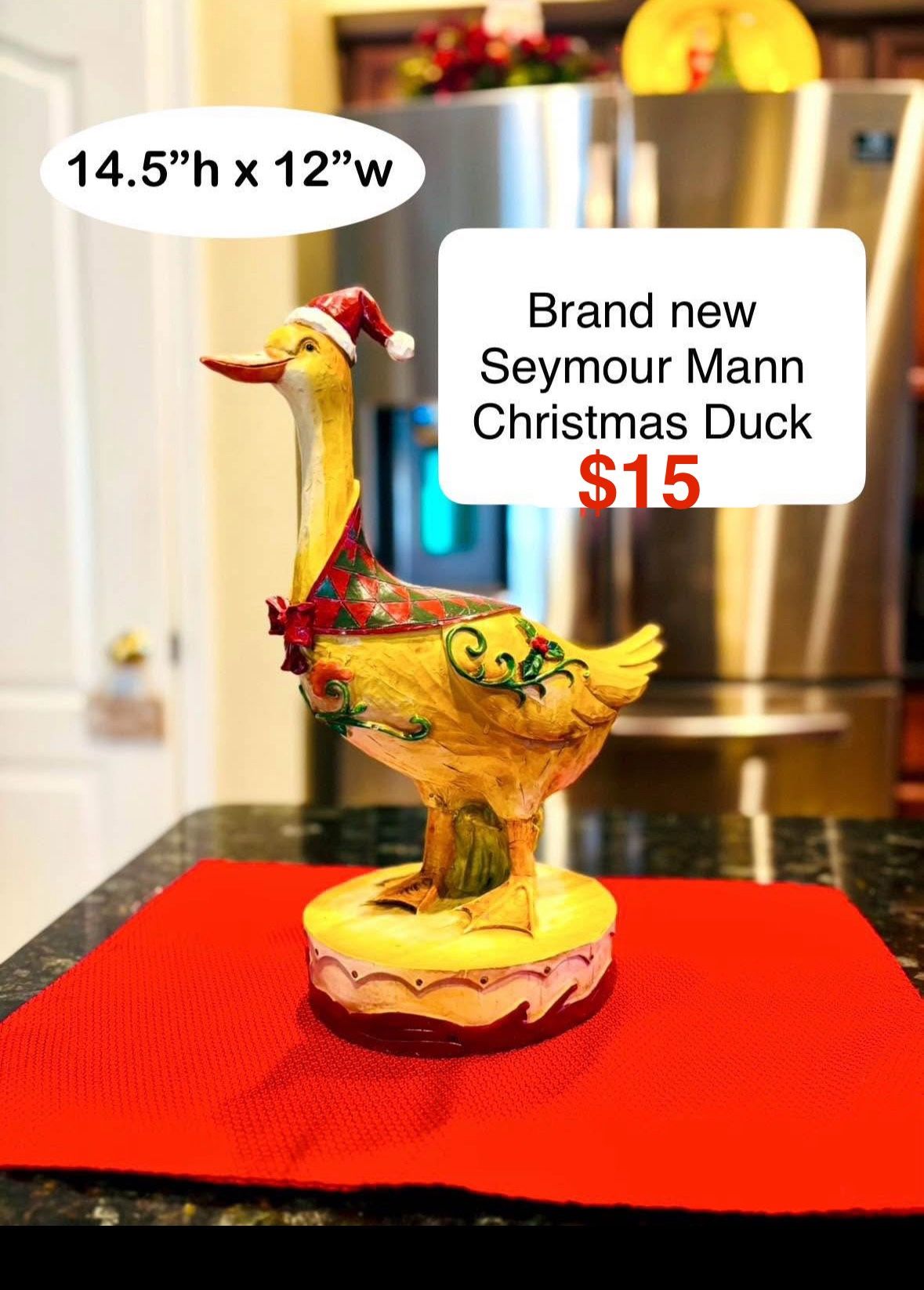 Brand new Seymour Mann Christmas Duck Decor