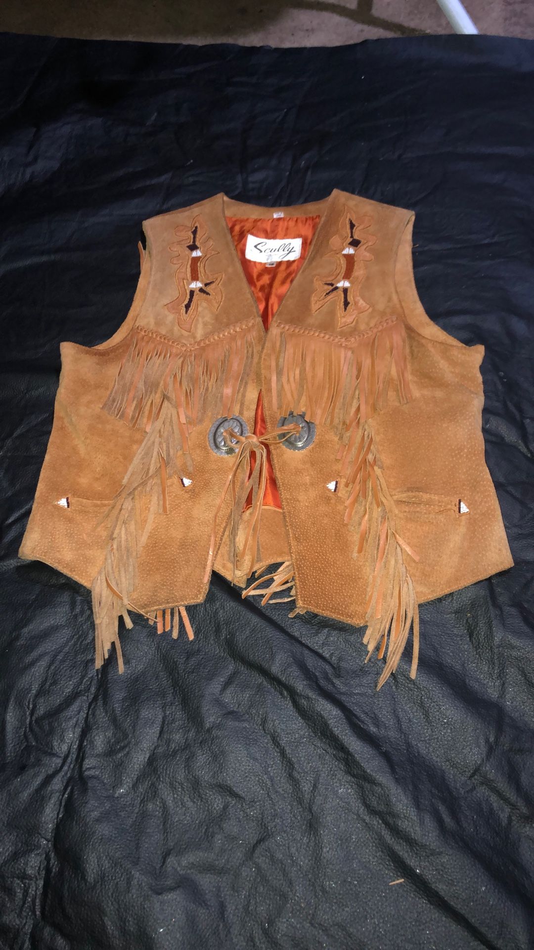 Vintage Scully Women’s Leather Vest Size 16