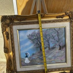 Lucy Painting On Metal Sheet 