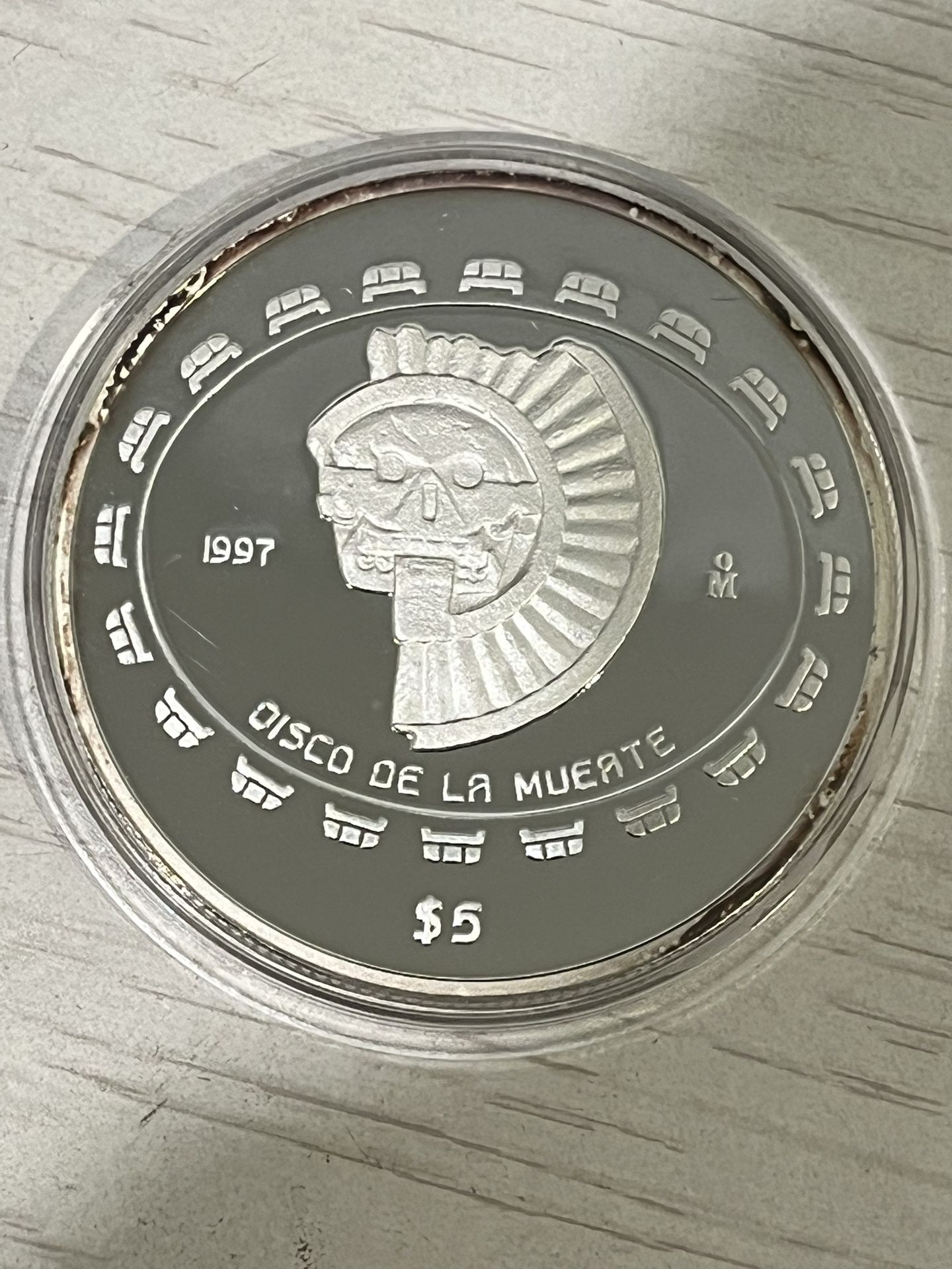 1997 Disco De La Muerte Proof 5 Pesos