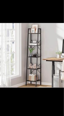 Black 5-tier bookcase