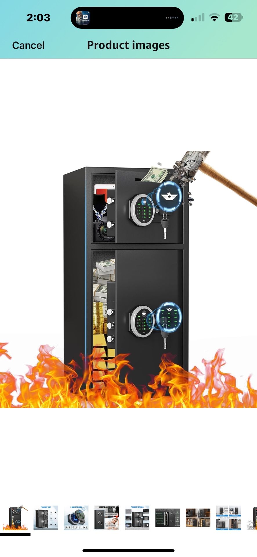 Brand New Two Compartment Security Safe