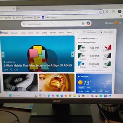 Acer 22 Inch Computer Monitor With Power Cord