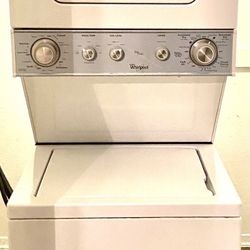 PICK UP ONLY •SUPER NICE!!! WHIRLPOOL 24” Apt. Size Stackable Washer & Dryer-WORKS PERFECT!!