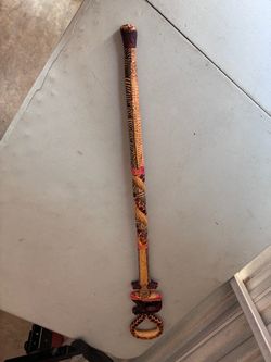 Hand-Carved Decorative Wooden Walking Stick