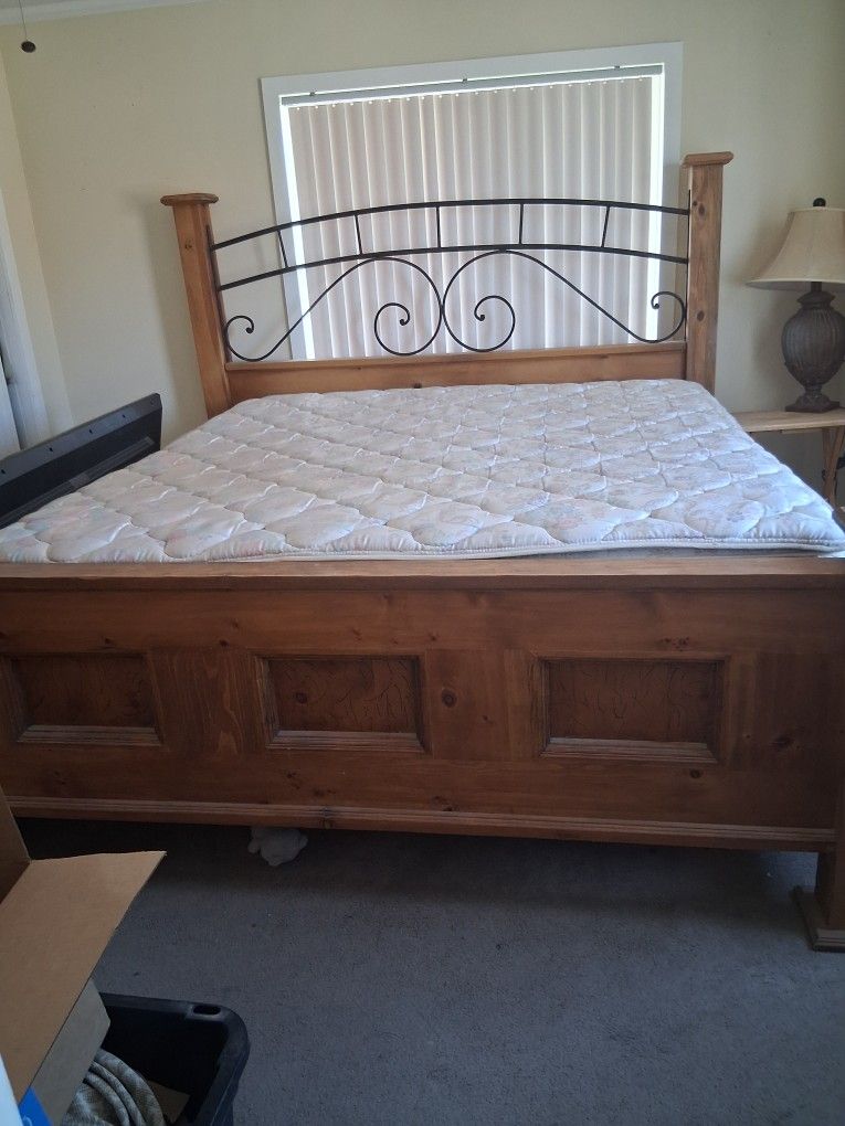 Cal King Bed Frame With Mattress And Box Spring