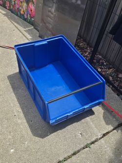 Uline Magnum Hopper Bin - 29 x 18 x 12", Blue