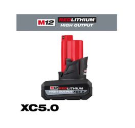 Milwaukee 48-11-2450 M12 REDLITHIUM HIGH OUTPUT XC5.0 Battery Pack NEW