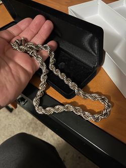 20” silver rope chain