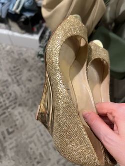 Jimmy choo Gold Wedges