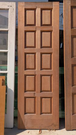 Exterior solid wood door