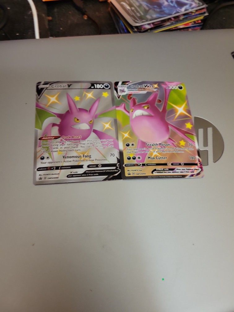 2 Shiny crobat Pokemon Cards
