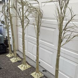 Gold Light Up Trees 