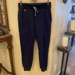FIGS Navy Jogger Scrub Pants with Drawstring Size Small