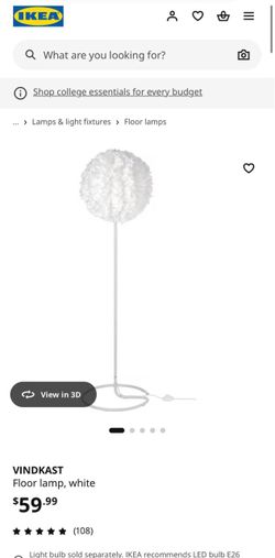 IKEA VINDKAST Floor lamp, white