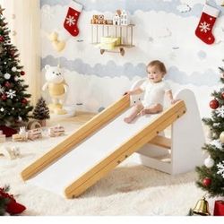 FREE 🎁 with purchase- New kids toddler indoor wooden slide