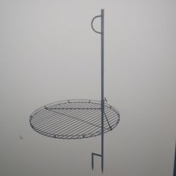 New 4-ft Backyard Creations 24-in Round Swing Away Campfire Grill