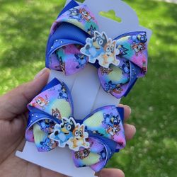 Blues Hair Bows 