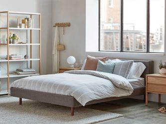 EQ3 Bento Bed Frame Queen Floating Grey