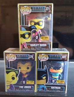 Batman blacklight funko pop set