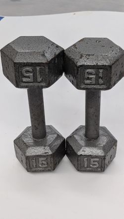 Hexagon 2/15 lb. dumbbells  $40