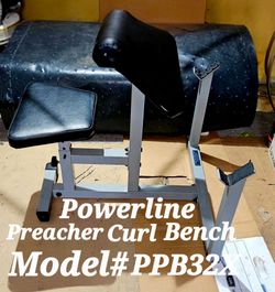 Solid Powerline Preacher Curl Bench, Model #PPB32X