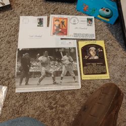 (3) Authentic Hof AL Barlick Signed Memorbilia 