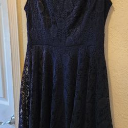 LIKE NEW. Navy Blue Lace Dress