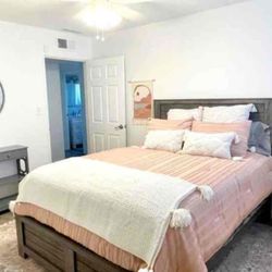 Queen Sized Bed Include Frame, Night Stand