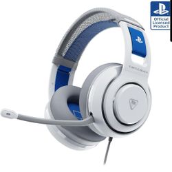 Turtle Beach Atlas 200 Wired Gaming Headset PS5 PS4 PC 3.5mm Noise Mic White