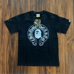 BAPE X Chrome black tee M