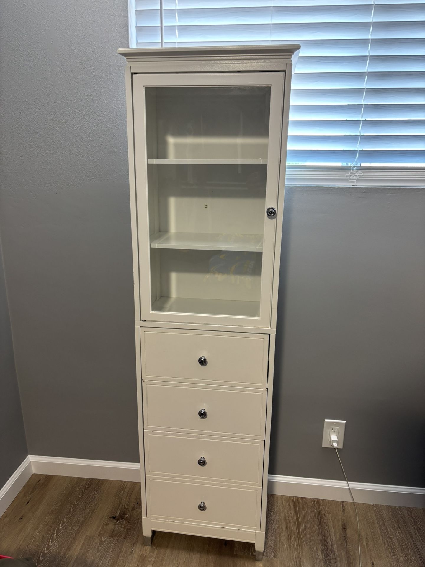 Glass Door Cabinet - Glass Display Shelf - Glass Door Cabinet With Drawers - Dresser - Drawers - Furniture - Glass Door Cabinets - Glass Display Case 