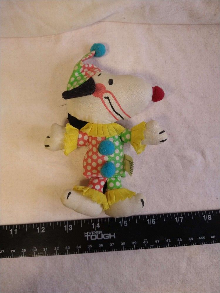 Vintage Snoopy Clown Rag Doll