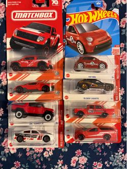 8 Hot Wheels and  Matchbox RED EDITION