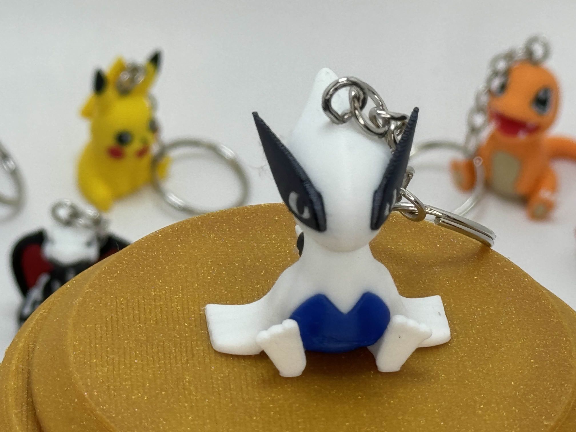 3D Printed Tiny Pokemon Cute Charm Lugia Figurine Gifts Decor Lugia Keychain
