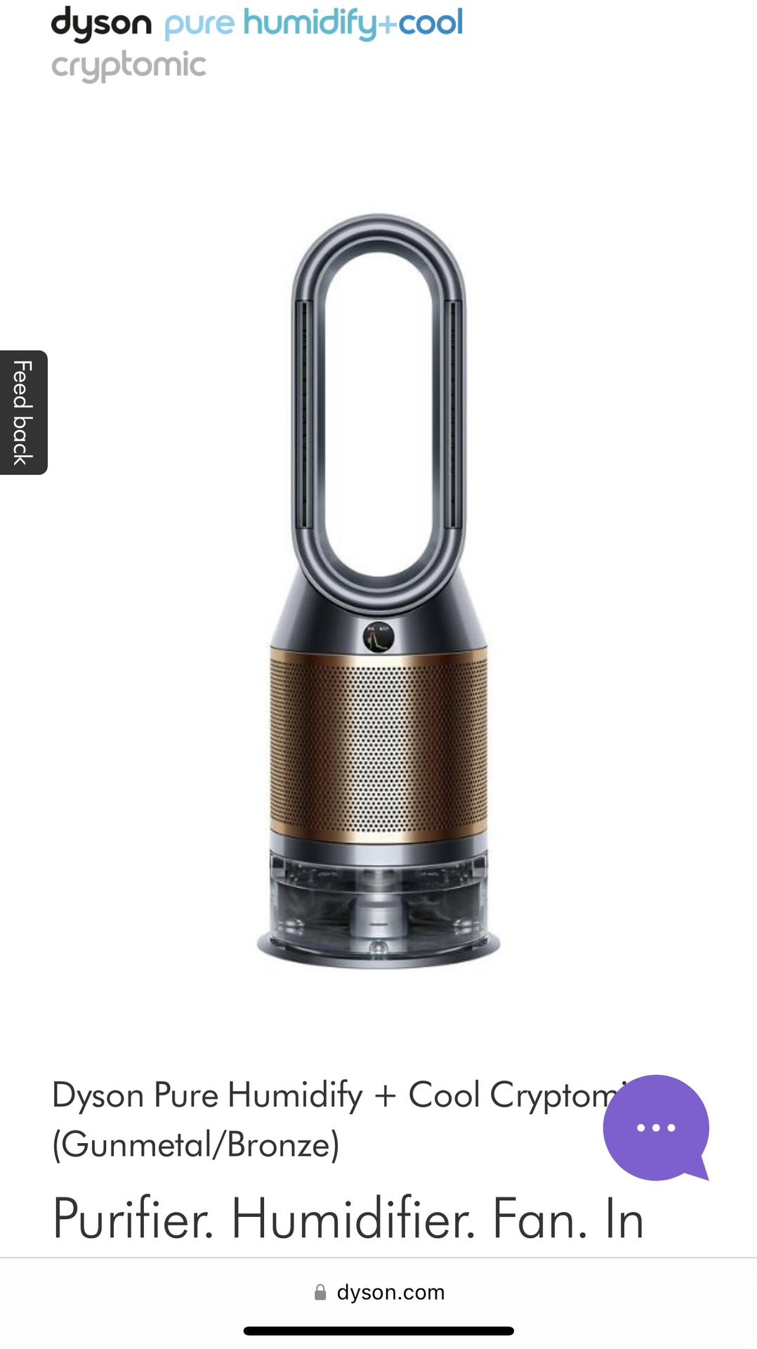 Dyson Pure Humidify + Cool Cryptomic PH02