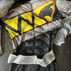 Power Ranger Black Muscles Kids Costume Dress Up Halloween Dino super charge