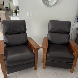 2 Harrison Leather Pushback Recliner